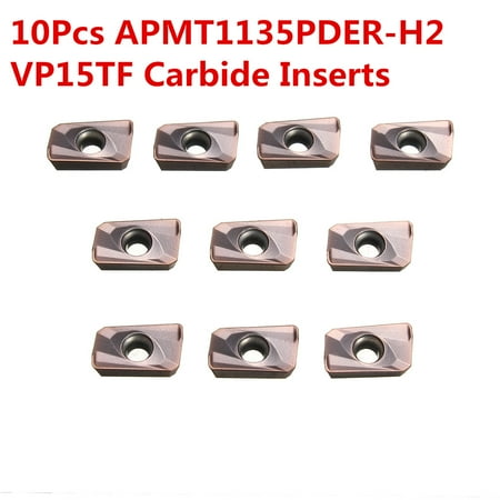 10Pcs Indexable Insert APMT1135PDER-H2 VP15TF Carbide Inserts APKT1135 CNC Tool